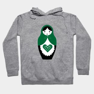 Matryoshka Nesting Doll, Green Hoodie